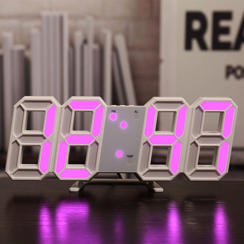 Rynx | LED-Digital Wall Clock - Temperature and Alarm