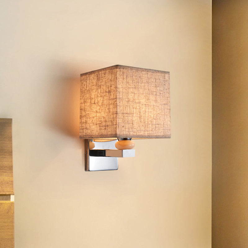Rynx | Fabric Cube Wall Lamp Lighting Modern LED Wall Lamp in White/Black/Beige