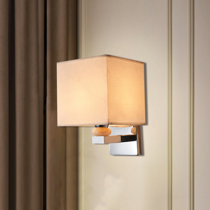Rynx | Fabric Cube Wall Lamp Lighting Modern LED Wall Lamp in White/Black/Beige