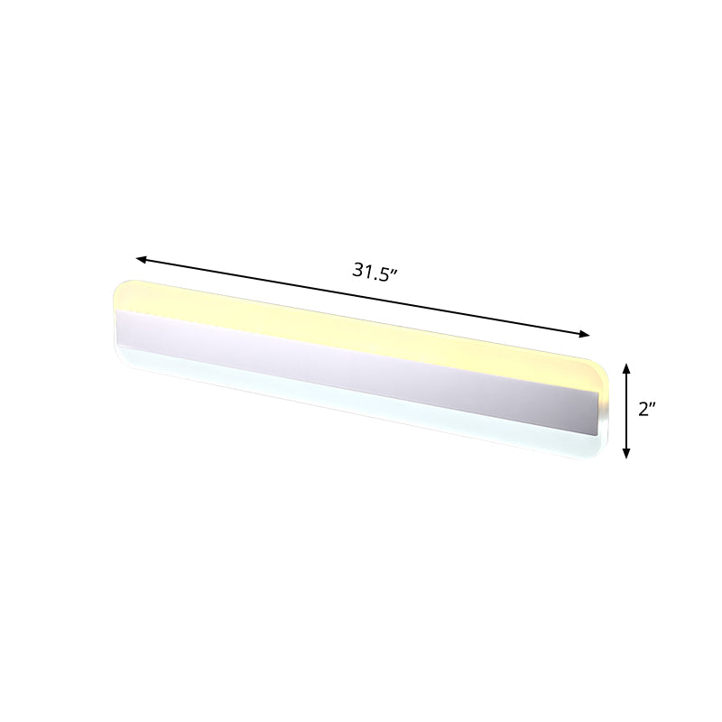 Rynx | 31.5"/39"/47" Width linear makeup mirror light modern acrylic LED bathroom light above the mirror with reflector