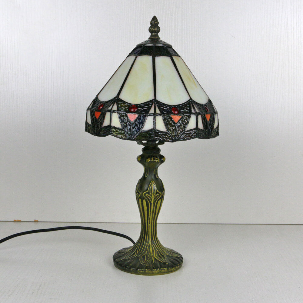 Rynx | Tiffany Vintage Stained Glass Flower Dome 1-Light Table Lamp