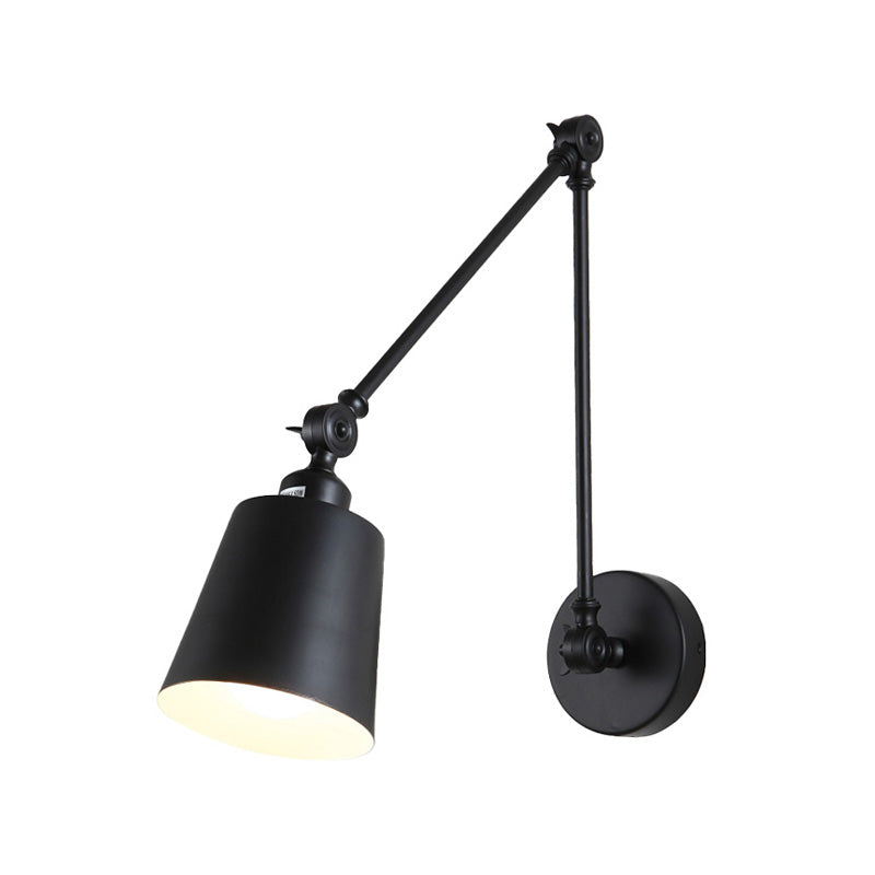 Rynx | 1 Light Metal Wall Lamp Contemporary Black/Rust Colored Tailored Bedroom Wall Lamp Sconces with Adjustable Arm