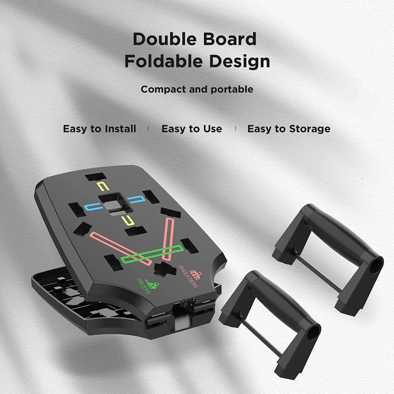 Rynx | 10-in-1 Portable Push Up Board with Foldable Push Up Bars for Strength Training