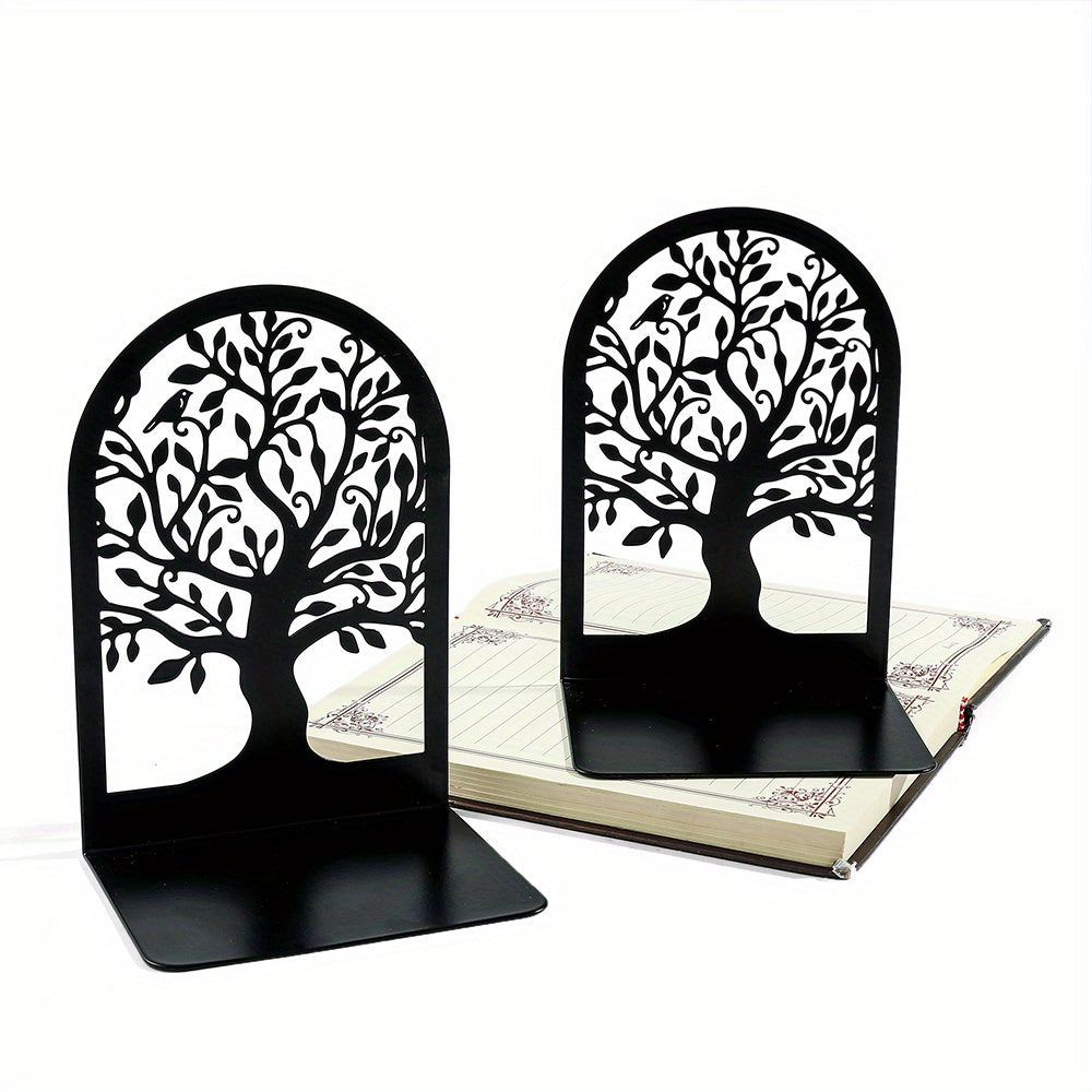 Rynx | Tree of Life Metal Bookend - Heavy Bookend for Shelves, Modern Decorative Design