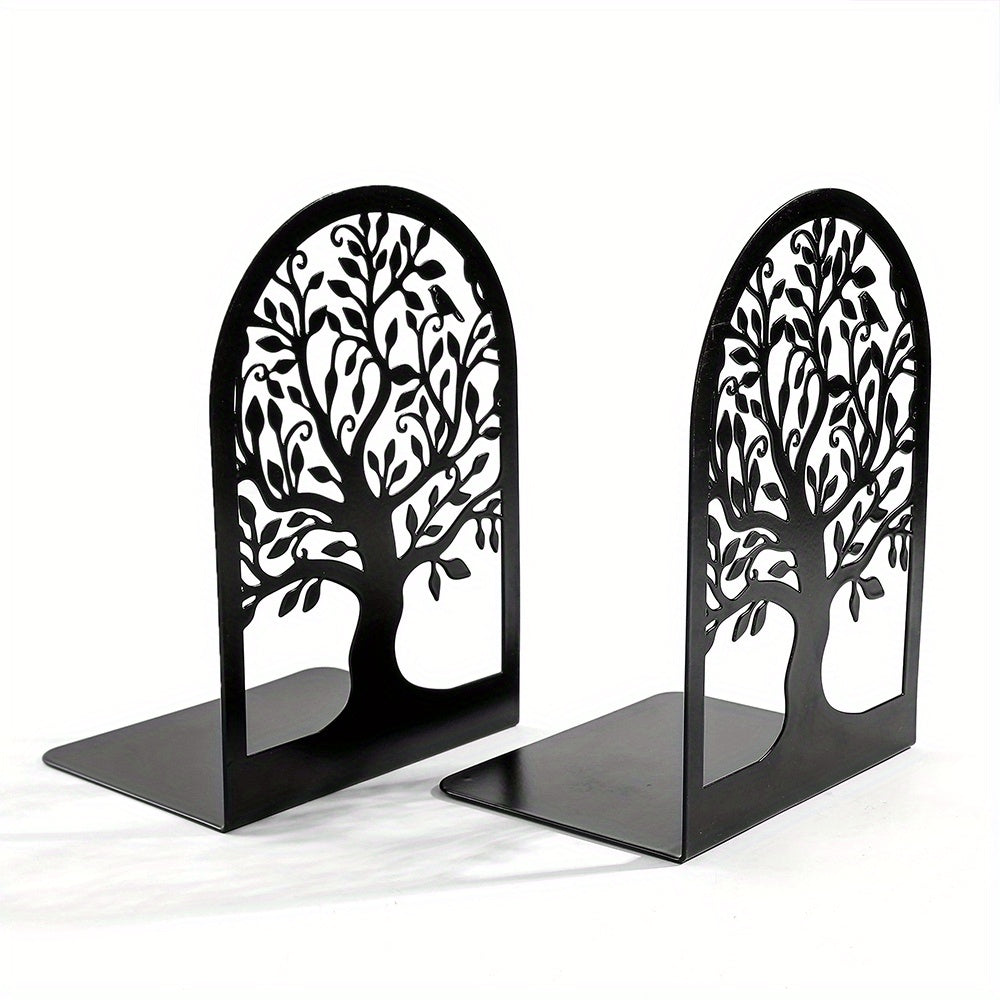 Rynx | Tree of Life Metal Bookend - Heavy Bookend for Shelves, Modern Decorative Design