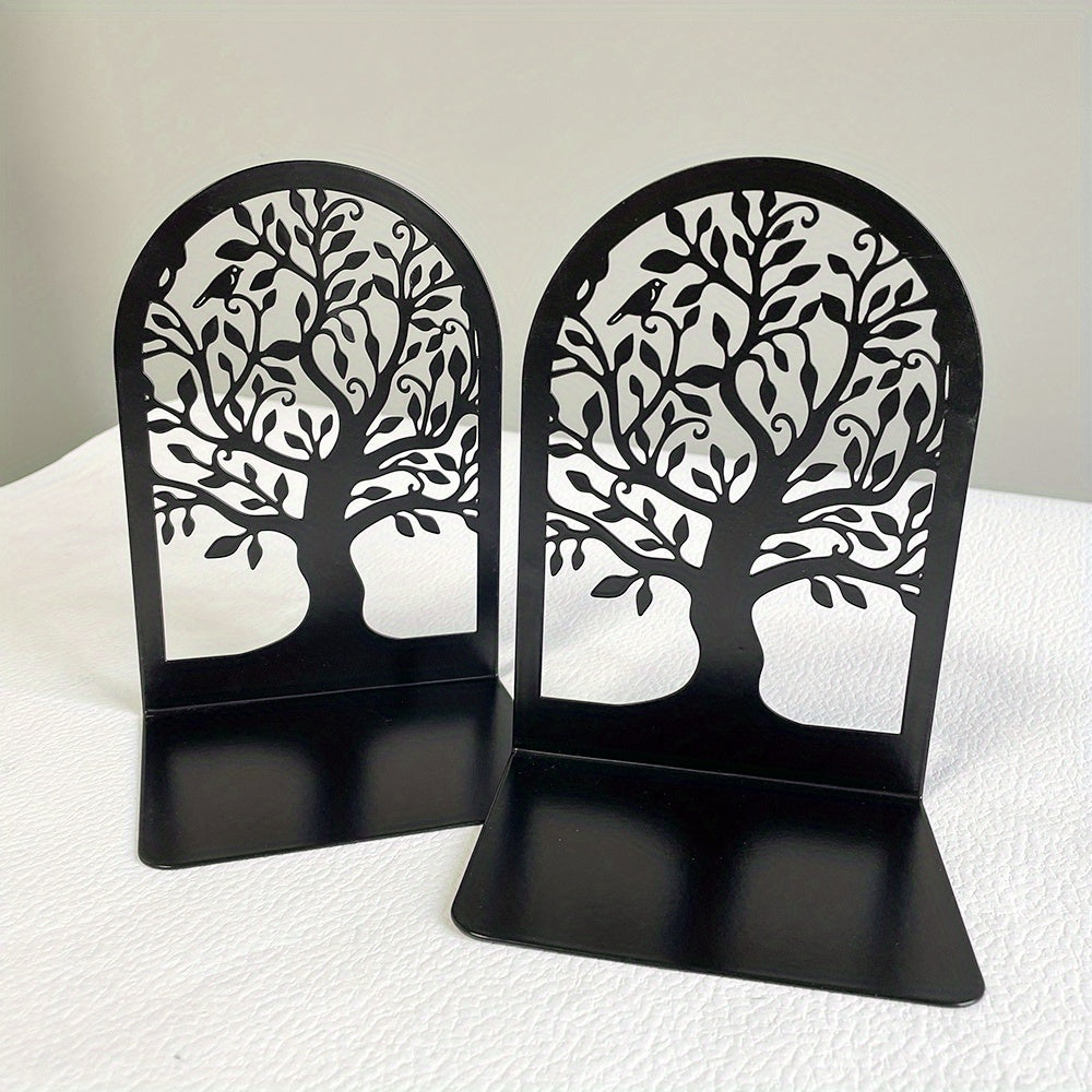 Rynx | Tree of Life Metal Bookend - Heavy Bookend for Shelves, Modern Decorative Design