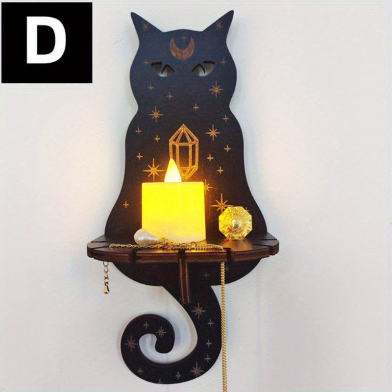 Rynx | RusticCrystal - Vintage Wood Plank for Crystals & Candles, Animal Motifs