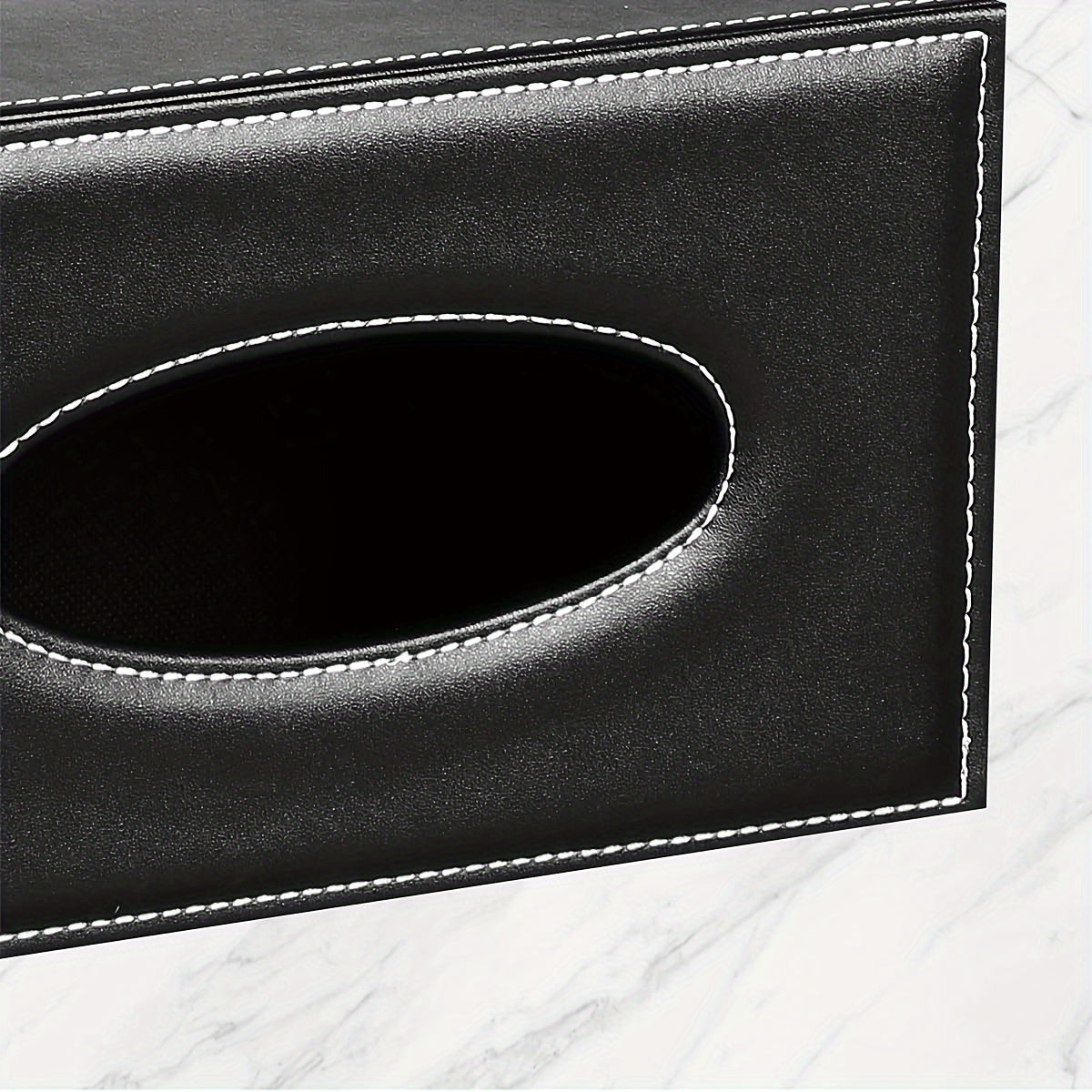 Rynx | Multifunctional Faux Leather Tissue and Storage Box – Four Compartments for Remote Control and Napkins