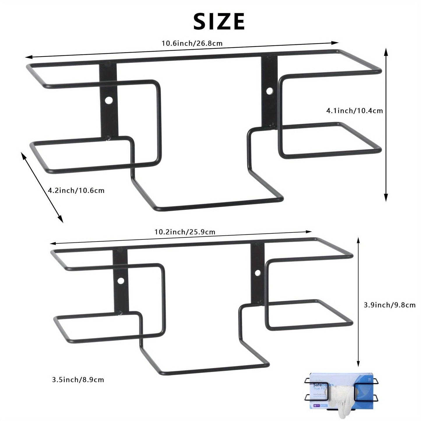 Rynx | SteelShelf - Wall-mounted metal storage shelves 2-pack Floating shelf