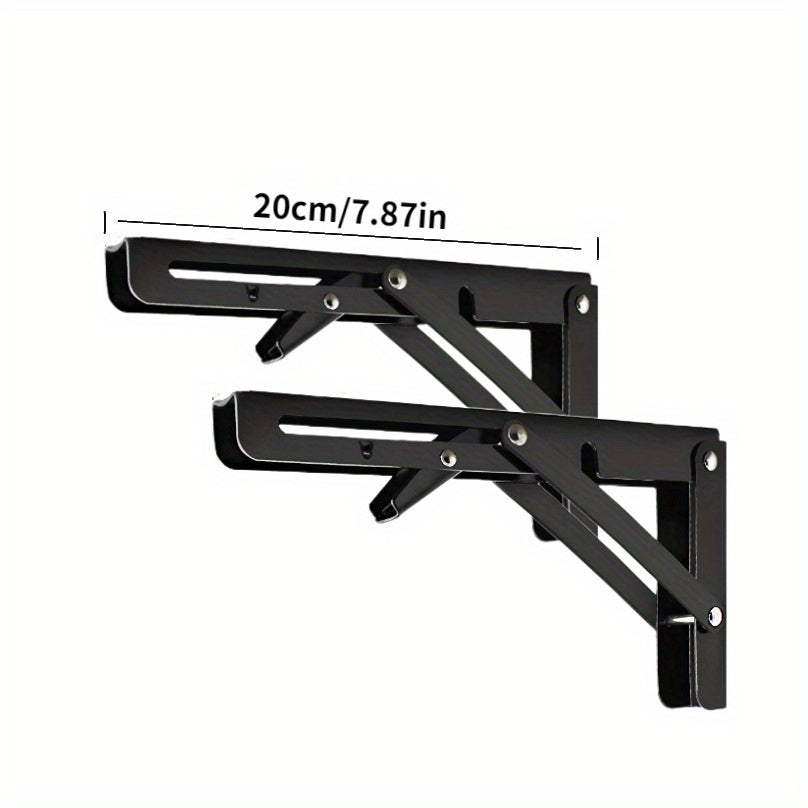 Rynx | SteelBracket - 2 Pieces Foldable Shelves with Adjustable Angle - Metal Wall Brackets