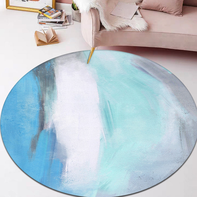 Rynx | Unique Multicolor Abstract Rug Polyester Modernist Rug Pet Friendly Anti-Slip Backing Area Rug for Bedroom