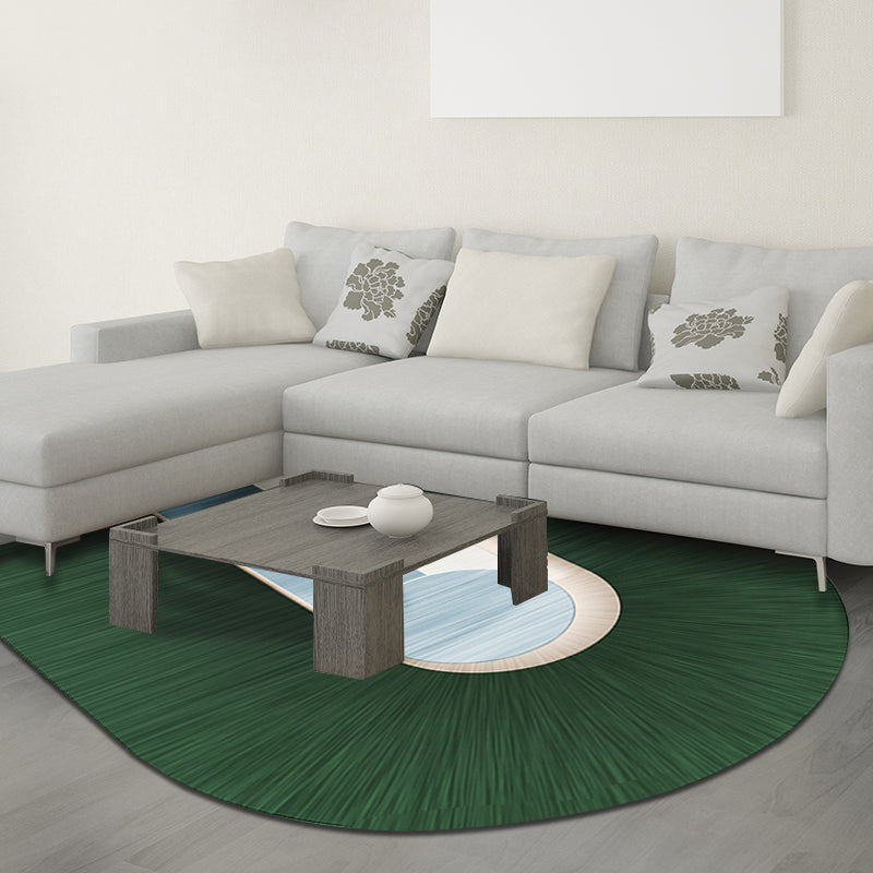 Rynx | Green Bedroom Carpet New Arrival Color Block Pattern Carpet Polyester Pet-Friendly Washable Carpet