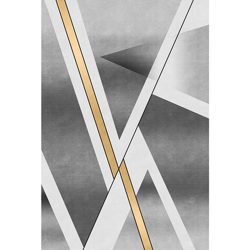 Rynx | Stylish Geometric Pattern Rug Grey Casual Rug Polyester Pet Friendly Washable Area Rug for Living Room