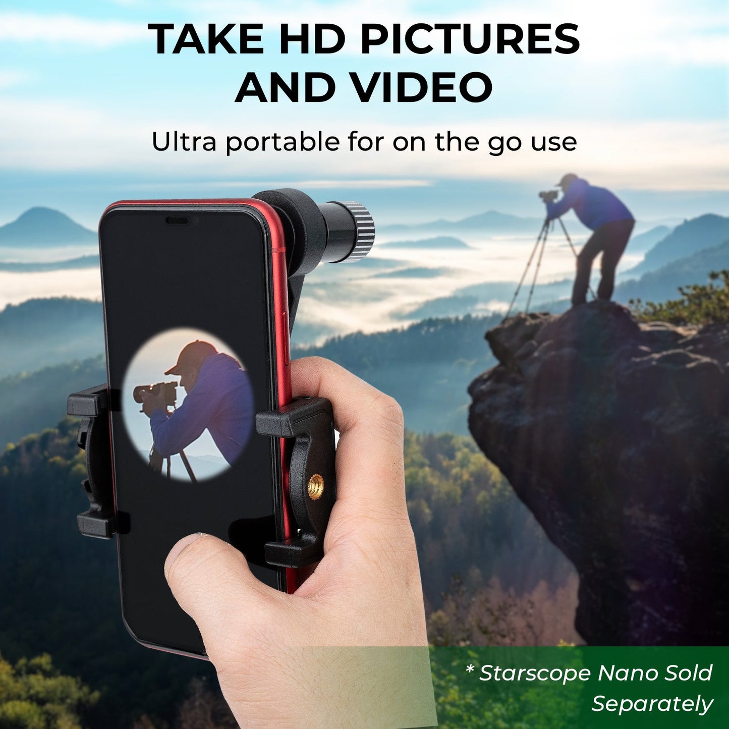 Rynx | Phone holder for Starscope Nano Telescope - Simple and Effective, Safe and Stable