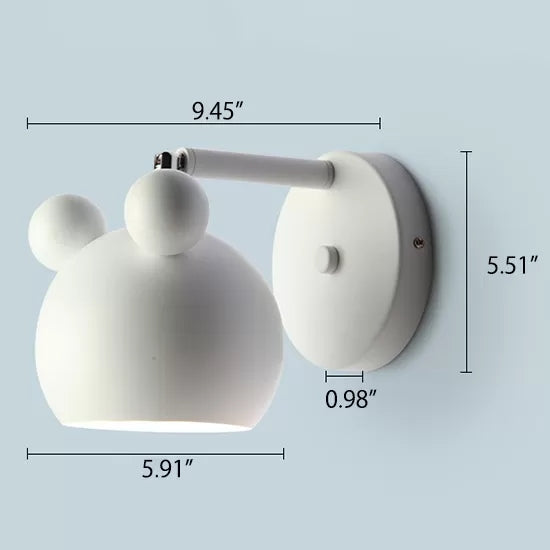 Rynx | Rotatable Single Light Mouse Wall Lamp Nordic Stylish Metal Wall Lamp for the Office