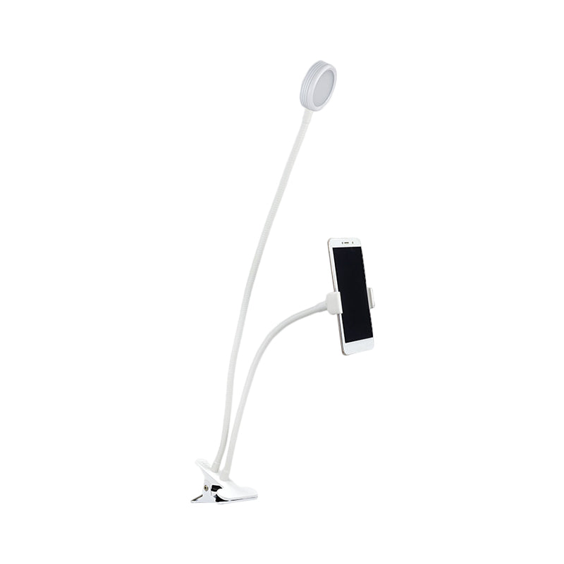 Rynx | Round Fill Flush Lamp Contemporary Metal Black/White LED Flexible Sink Lighting with Clip Base