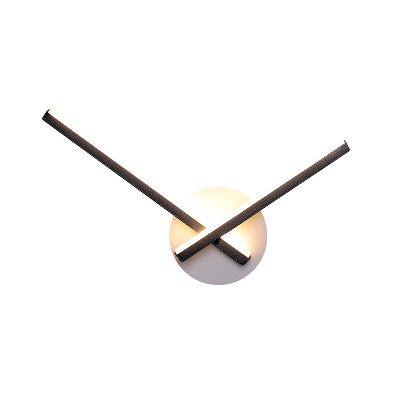 Rynx | Acrylic Cross Wall Lighting Ideas Minimalism Black/White LED Wall Lamp in Warm/White Light for Nightstand