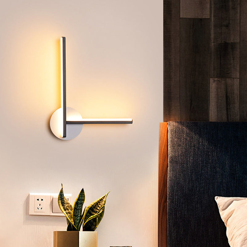 Rynx | Acrylic Cross Wall Lighting Ideas Minimalism Black/White LED Wall Lamp in Warm/White Light for Nightstand