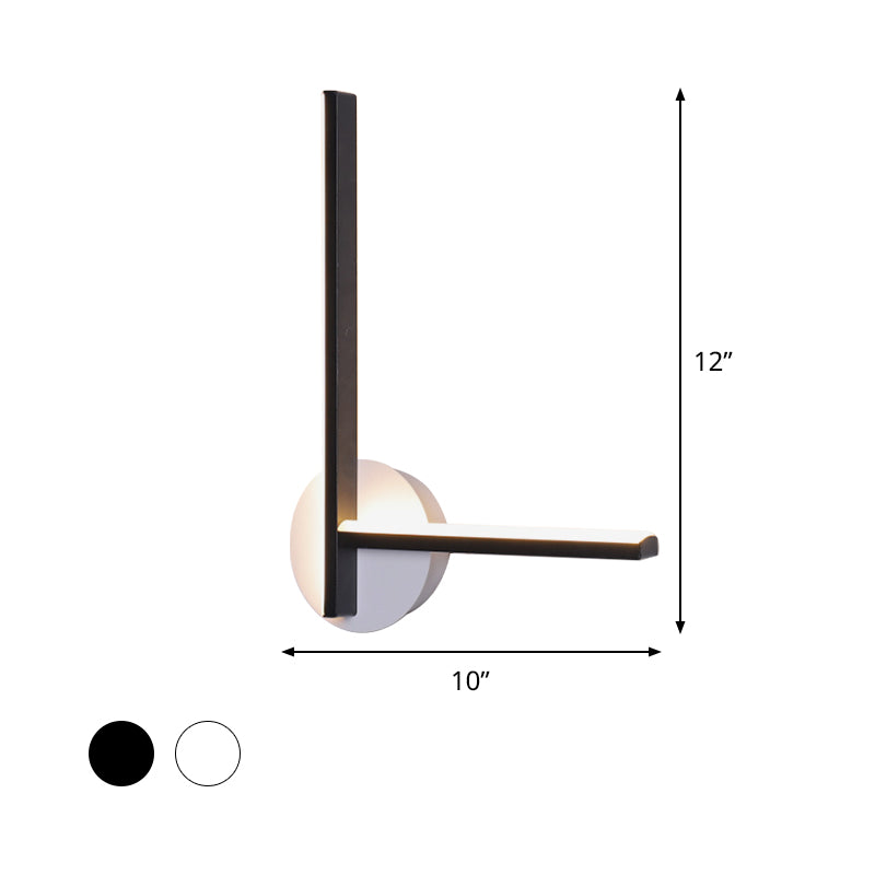 Rynx | Acrylic Cross Wall Lighting Ideas Minimalism Black/White LED Wall Lamp in Warm/White Light for Nightstand