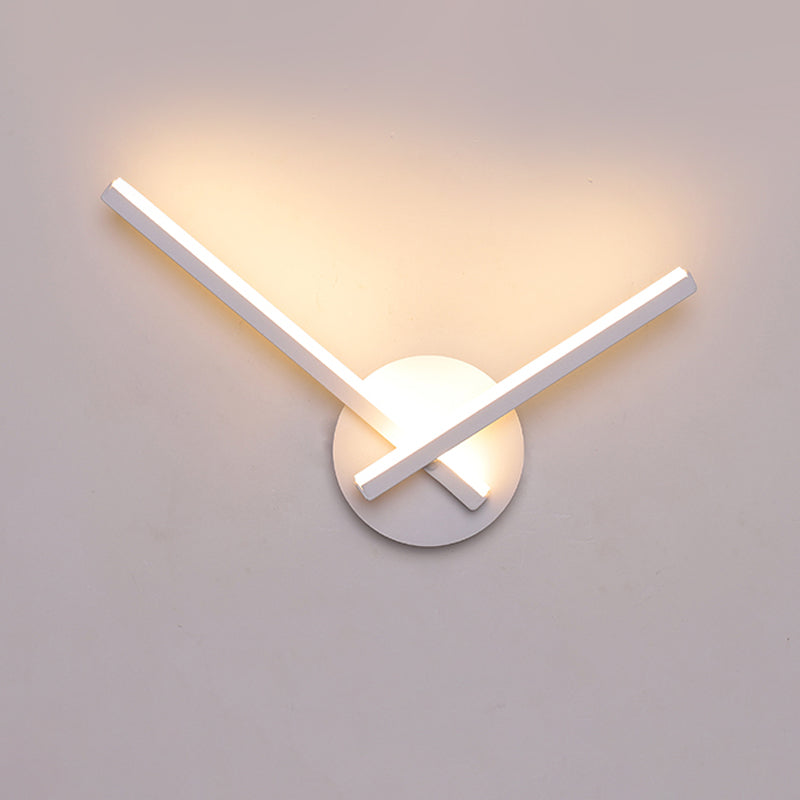 Rynx | Acrylic Cross Wall Lighting Ideas Minimalism Black/White LED Wall Lamp in Warm/White Light for Nightstand
