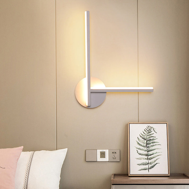 Rynx | Acrylic Cross Wall Lighting Ideas Minimalism Black/White LED Wall Lamp in Warm/White Light for Nightstand