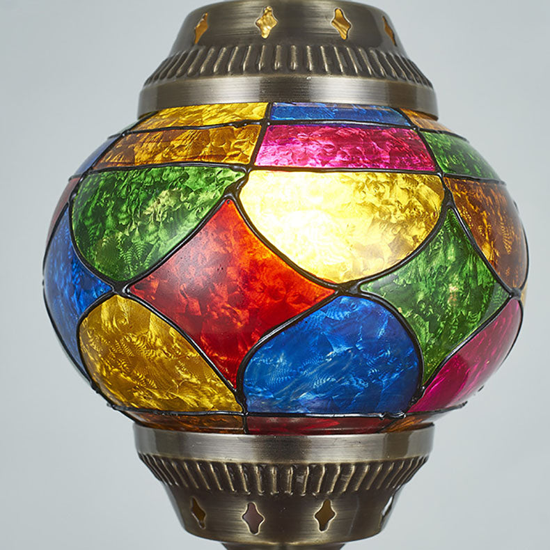 Rynx | Glomera Tiffany Table Lamp | Oval Design | Romantic Lighting | For Bedrooms & Living Spaces