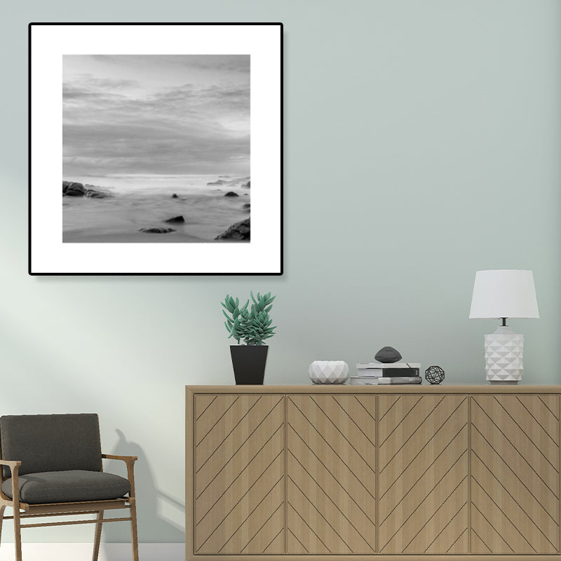 Rynx | Dark Photography Seascape Art Print Textured Contemporary Living Room Furniture Wall Decor