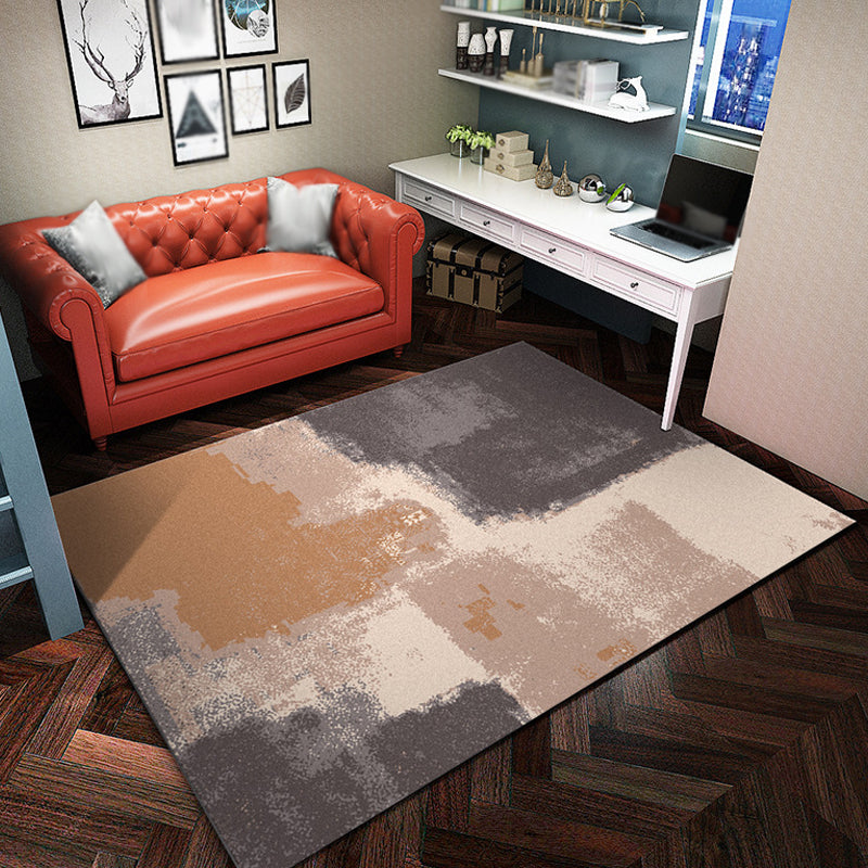 Rynx | Unique Abstract Carpet Multicolor Industrial Carpet Polyester Pet Friendly Washable Non-Slip Area Rug for Living Room