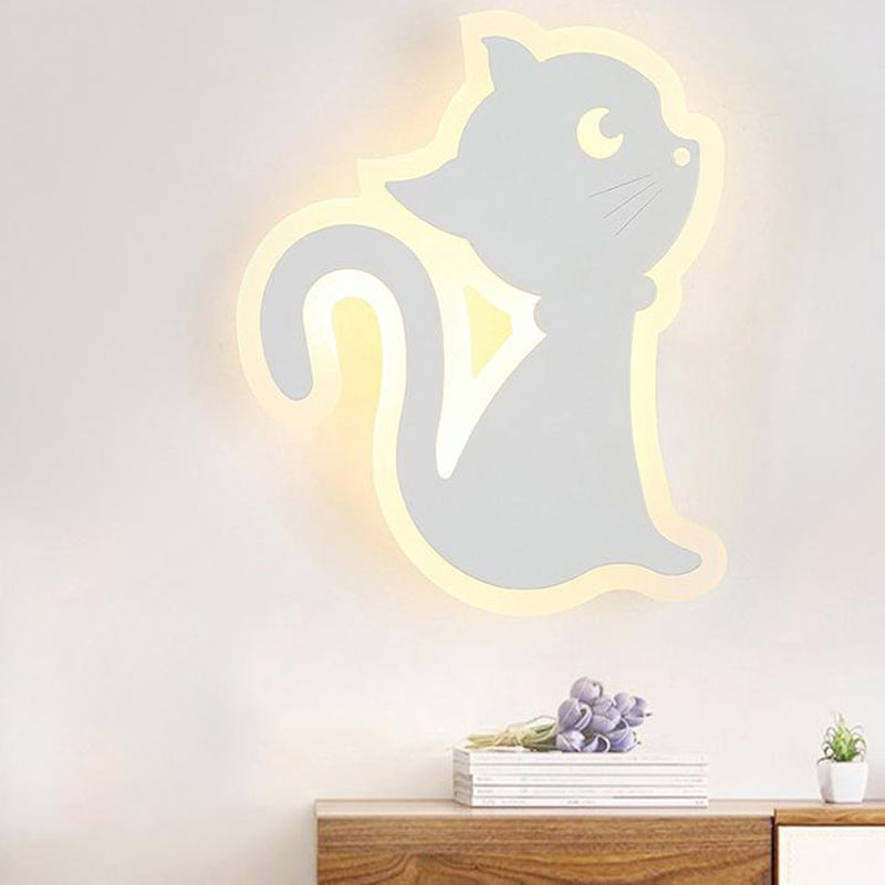 Rynx | Lovely Animal Slim Wall Lamp Acrylic White LED Wall Light for Care Room Kindergarten
