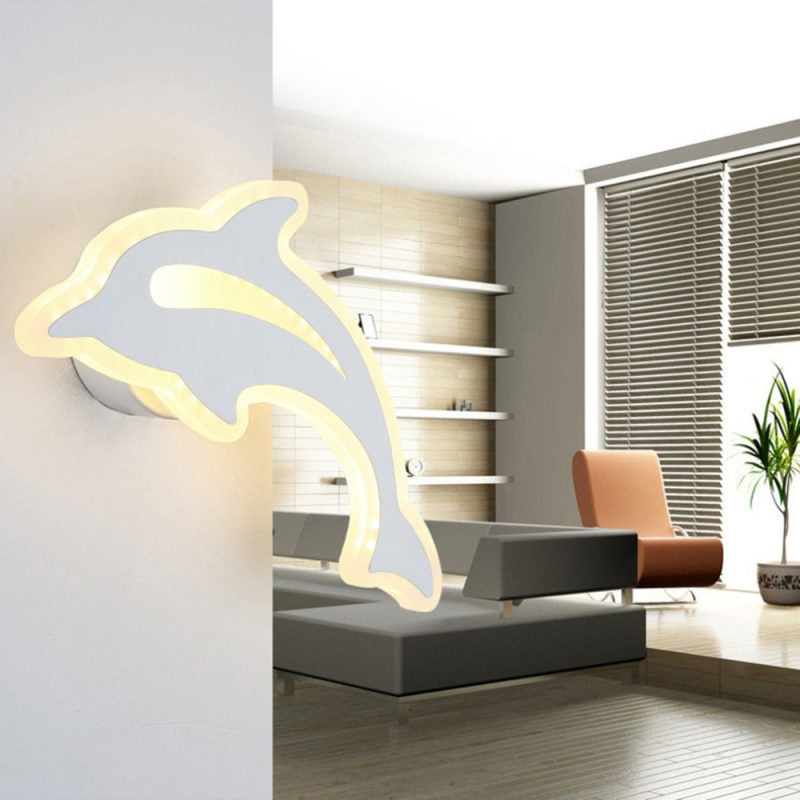 Rynx | Lovely Animal Slim Wall Lamp Acrylic White LED Wall Light for Care Room Kindergarten