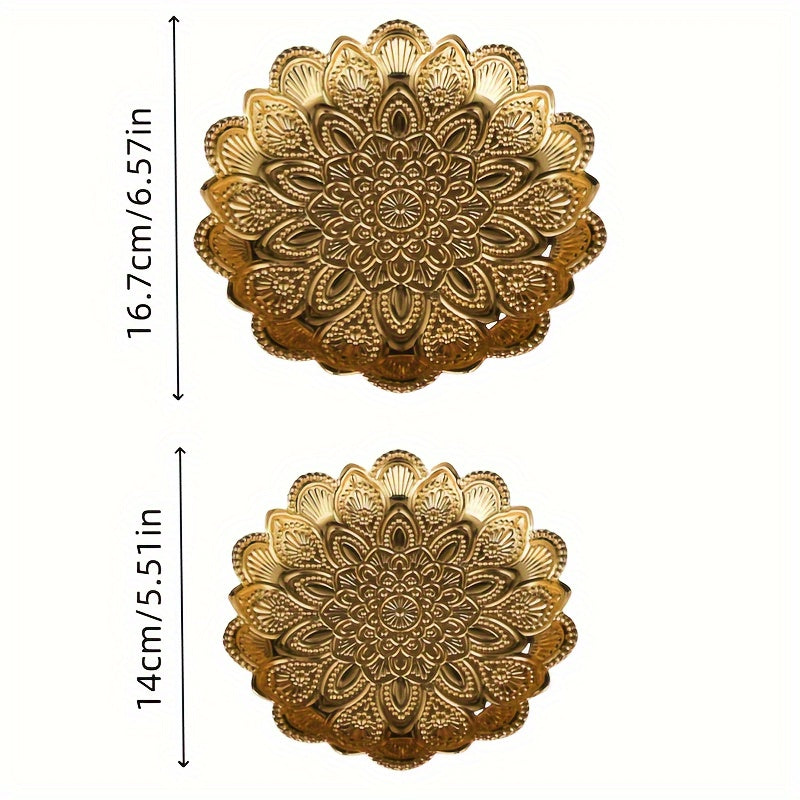 Rynx | GuldServe - Gold Metal Fruit Bowl in Filigree Style