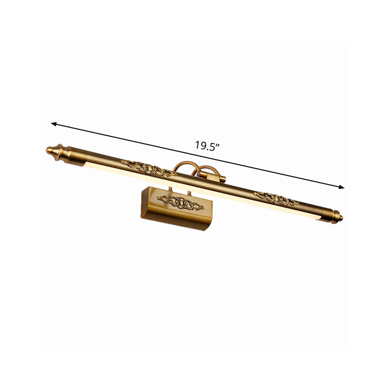 Rynx | Metal Streamlined Wall Sink Light Contemporary LED Brass Wall Lamps Ideas with Curved Arm in Warm/White Light