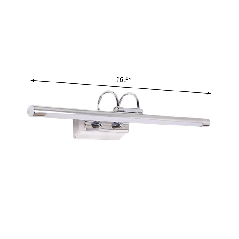 Rynx | Slim Metal Wall Lamp Modernity LED Chrome Lighting Ideas with Double Arm in Warm/White Light for the Bathroom