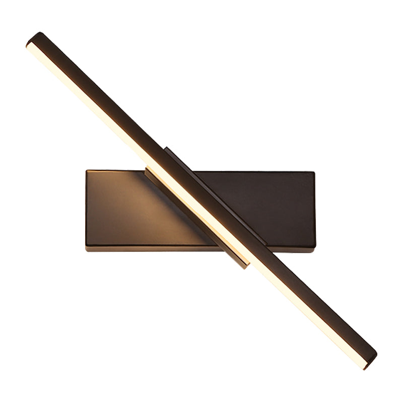 Rynx | Linear Wall Sconce contemporary metallic black/white LED wall light with warm/white light