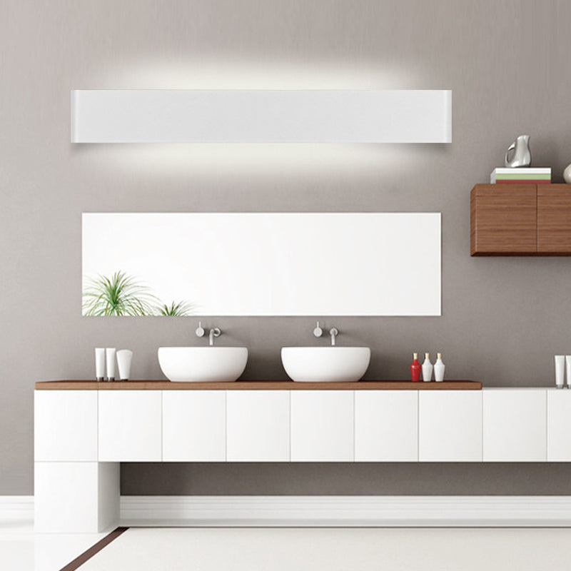 Rynx | Modernism Rectangle Vanity Wall Light Black/White Aluminum LED Living Room Wall Mount Lamp in Warm/White Light
