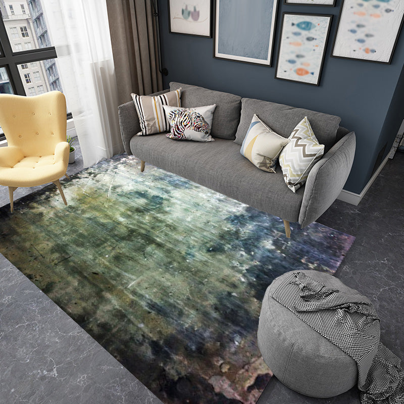Rynx | Dark Grey Industrial Carpet Polyester Abstract Pattern Carpet Pet Friendly Non-Slip Washable Rug for Living Room