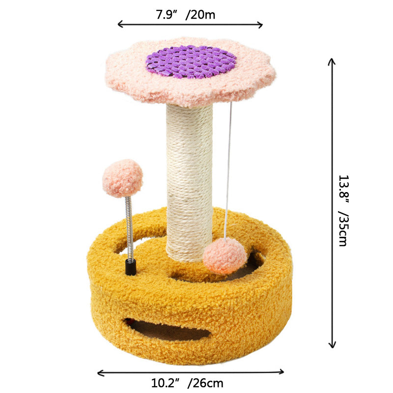 Rynx | Cute Sunflower Cat Tree for Scratching Climbing & Sleeping