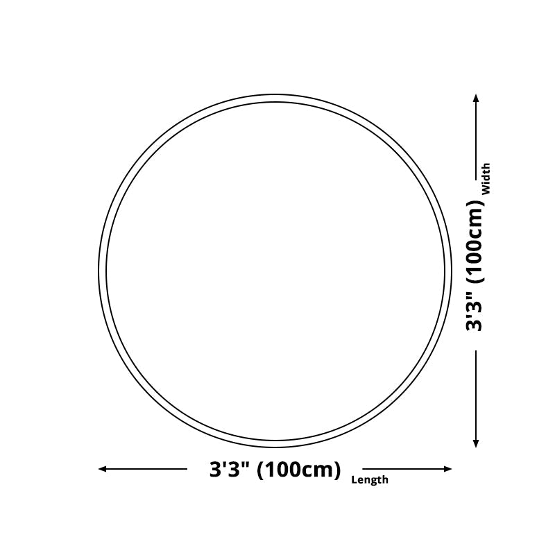 Rynx | Multicolor Industrial Style Round Rug Polyester Rug for the Living Room with Cement Pattern Pet-Friendly Rugs