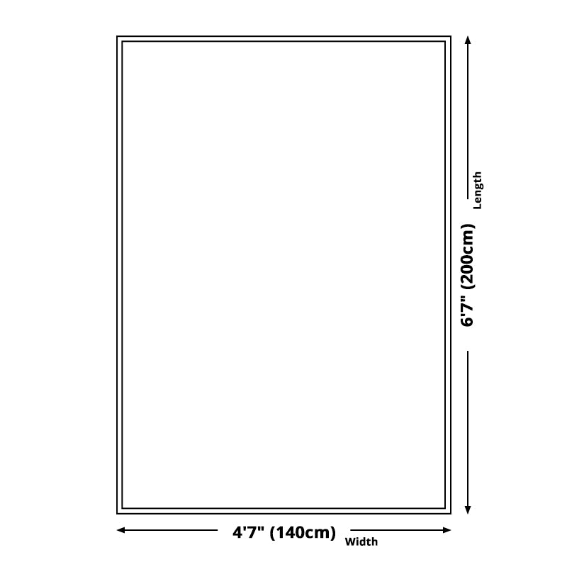 Rynx | Grey and White Modern Rug Polyester Geometric Colorblock Rug Washable Rectangle Rug for Living Room
