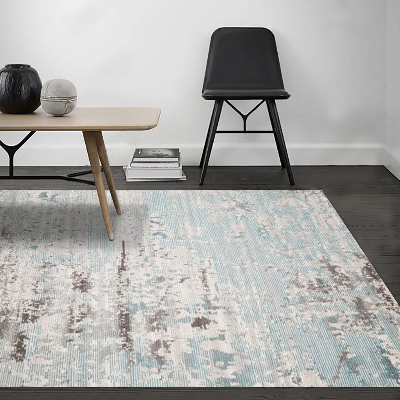 Rynx | Stylish Abstract Area Rug Multicolor Industrial Rug Polypropylene Pet-Friendly Washable Non-Slip Indoor Area Rug for Bedroom