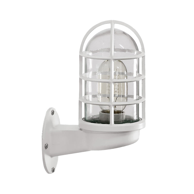 Rynx | CageGlow - Industrial Wall Lamp with Clear Glass Housing