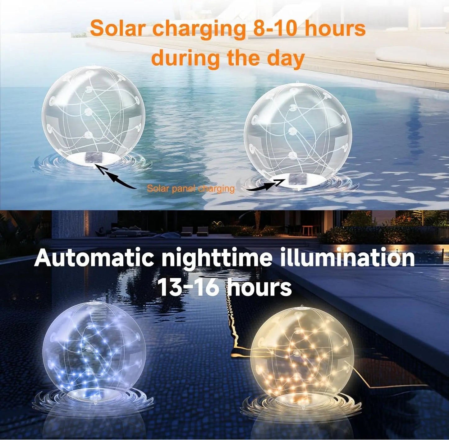 Rynx | Solar Floating Pool Lights – Waterproof & Color Changing