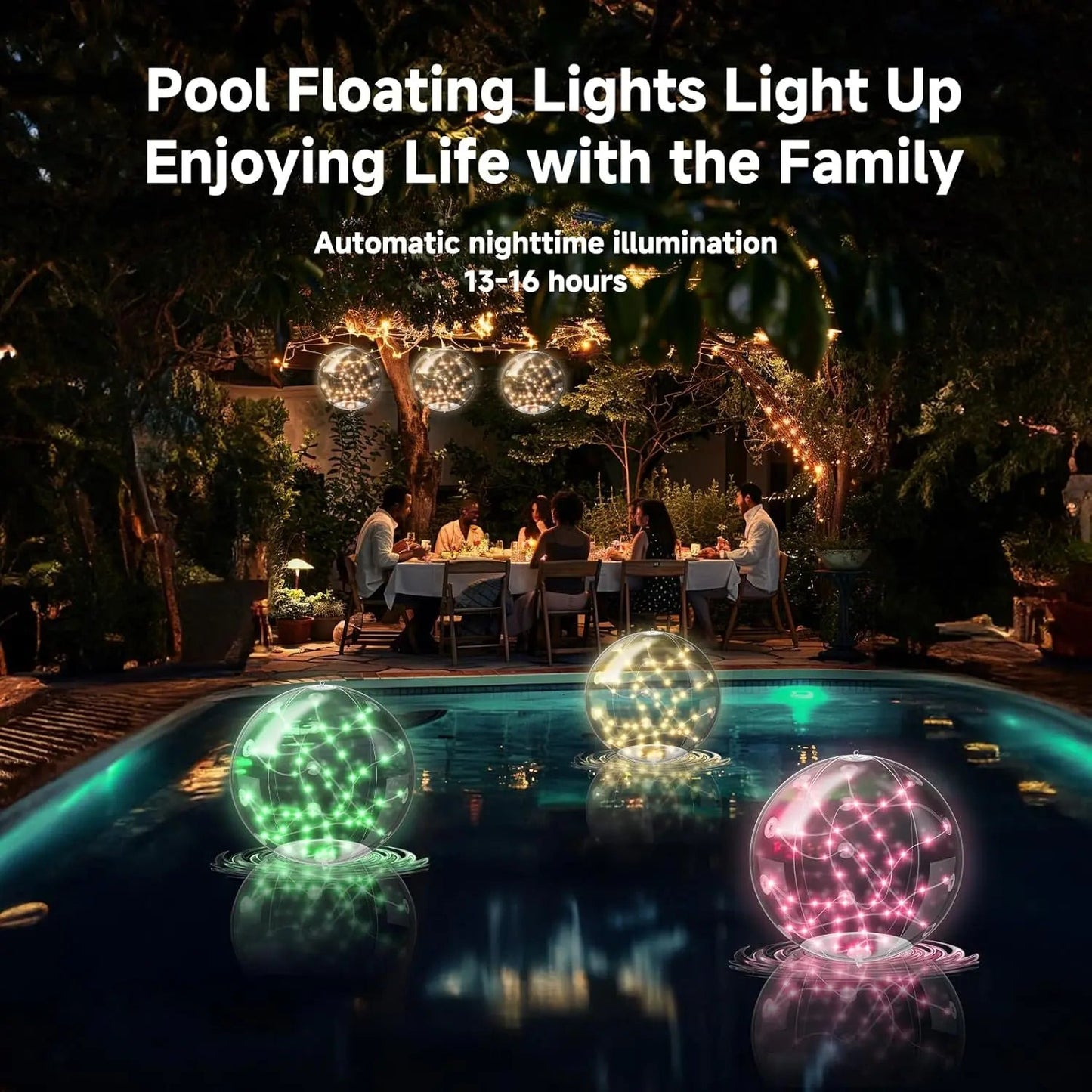 Rynx | Solar Floating Pool Lights – Waterproof & Color Changing