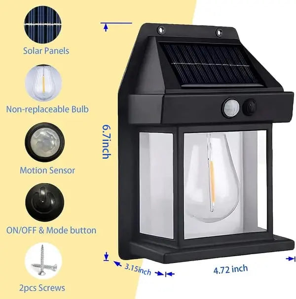 Rynx | Solar wall light for outdoor use – With motion sensor & twilight automation