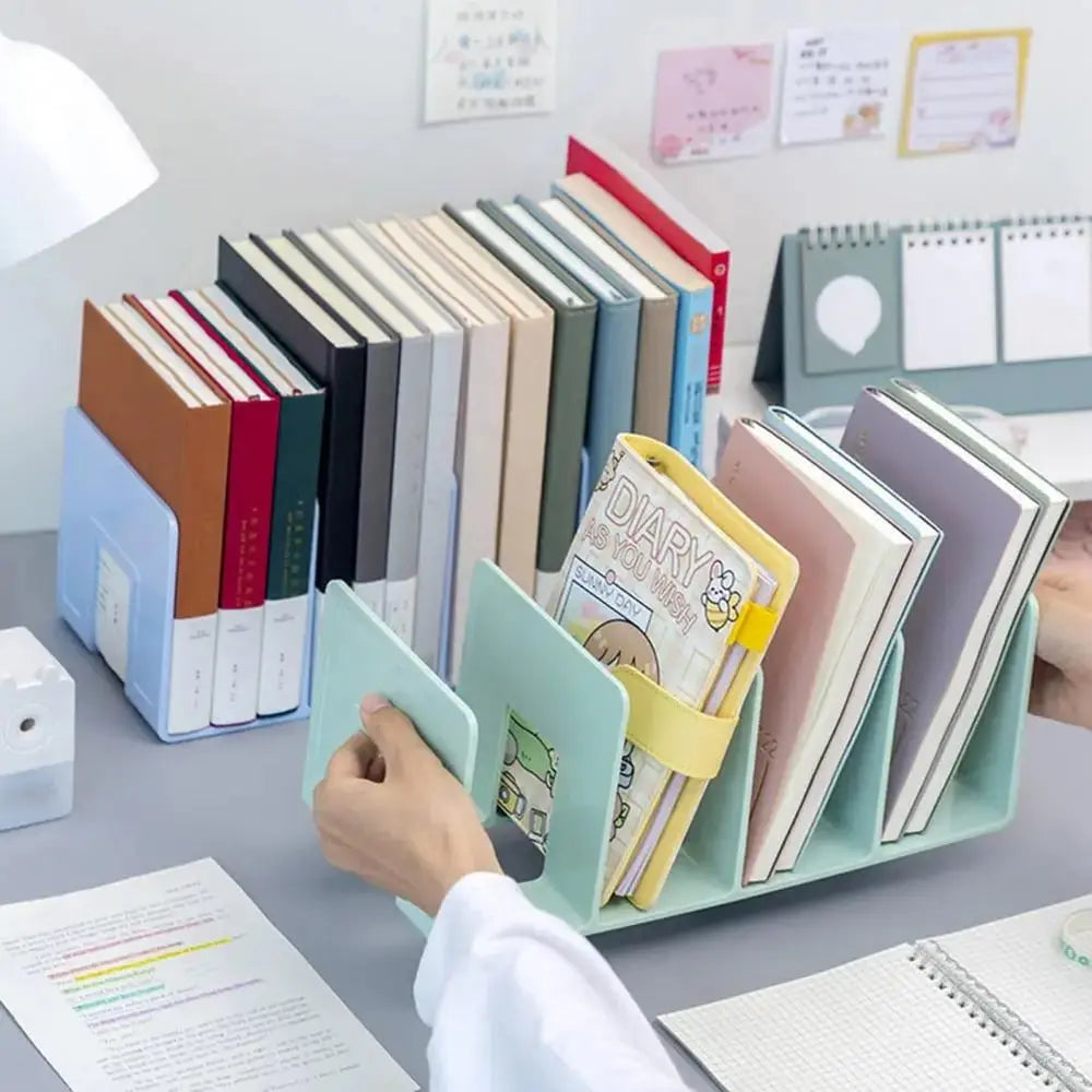 Rynx | Sturdy 4-Compartment Book Organizer – Keep Your Desk Tidy