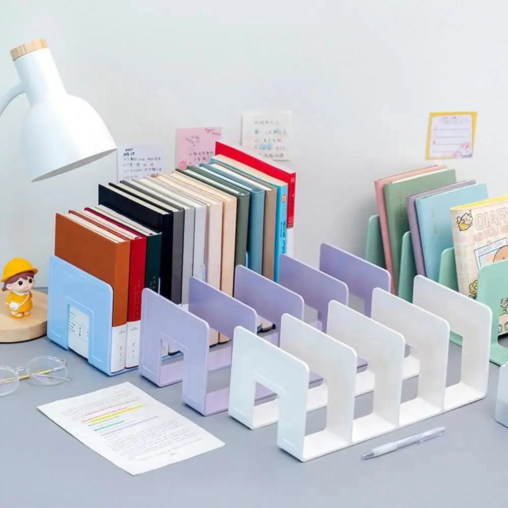 Rynx | Sturdy 4-Compartment Book Organizer – Keep Your Desk Tidy