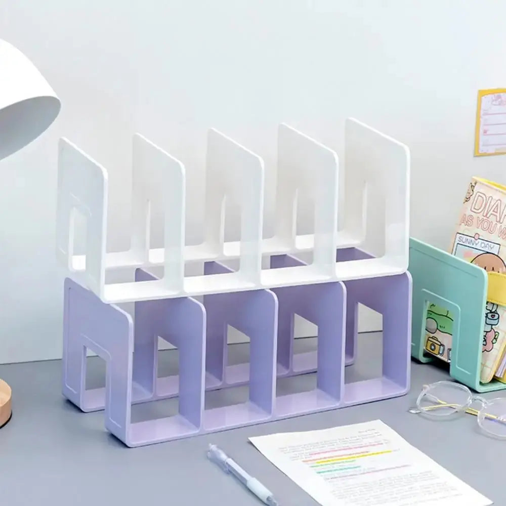 Rynx | Sturdy 4-Compartment Book Organizer – Keep Your Desk Tidy