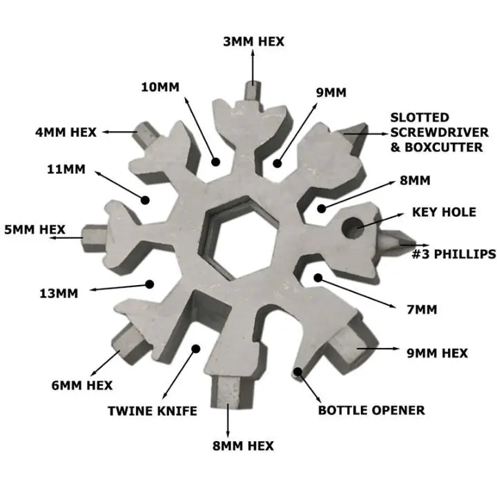 Rynx | Snowflake 18-in-1 MultiTool (2 pieces)