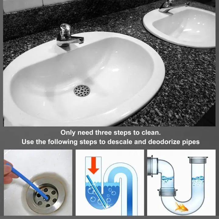 Rynx | 1+1 Set | Pipe Cleaning Sticks – Against Odors, Grease & Clogs