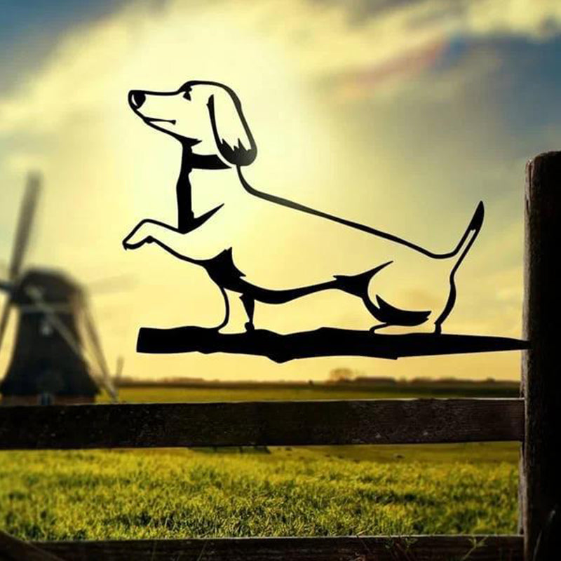 Rynx | Metal Dog Silhouette Puppy Garden Decoration